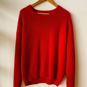 Everlane Red Cashmere crewneck sweater